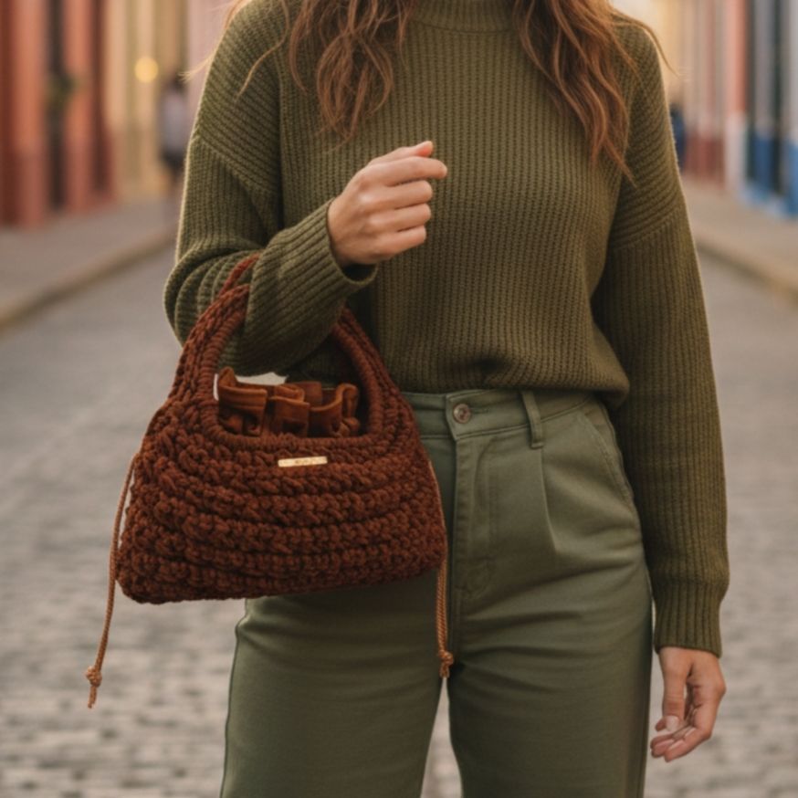 Βελουτέ τσαντάκι ταμπά