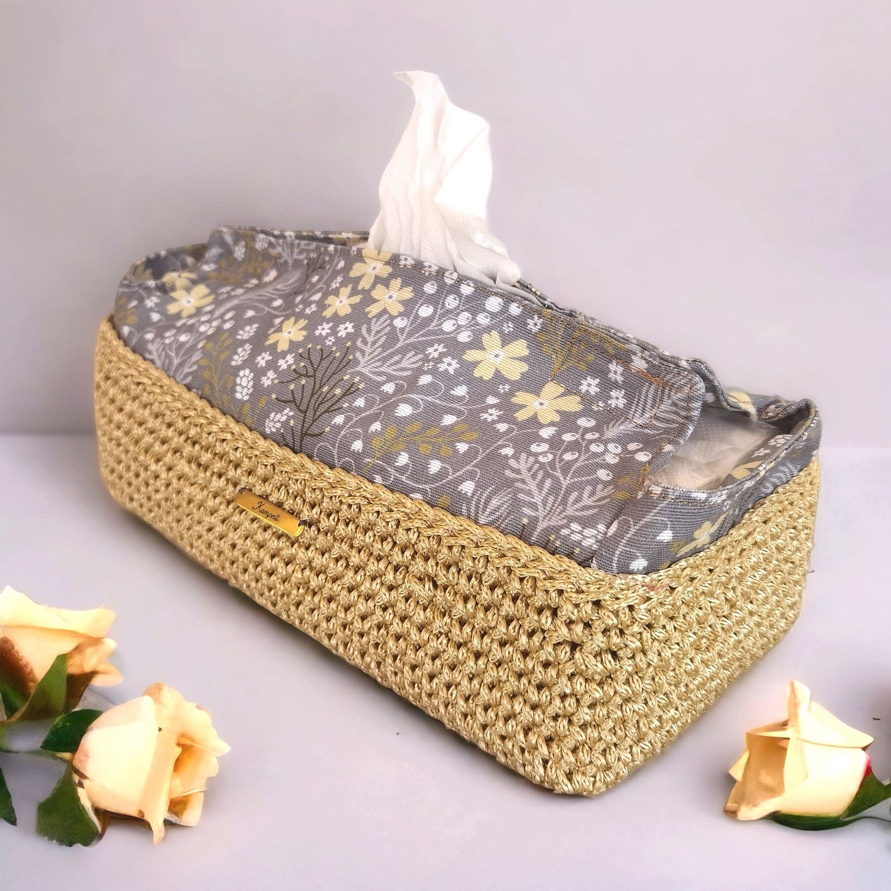 Floral κουτί παλ κίτρινο