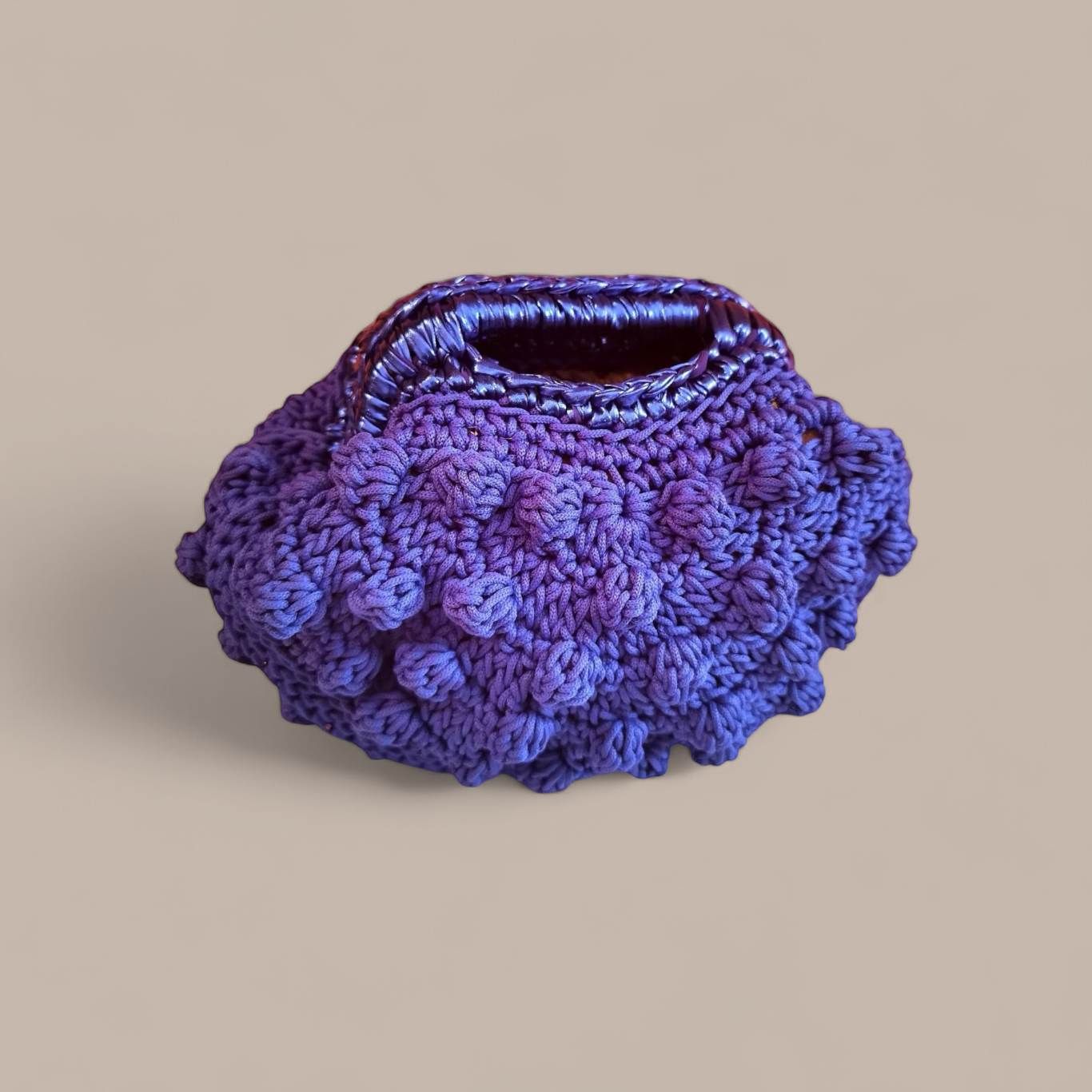 Μπλε ρουά τσαντάκι "halfmoon"