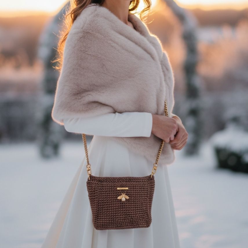 Αμπιγιέ τσαντάκι σάπιο μήλο μεταλλιζέ