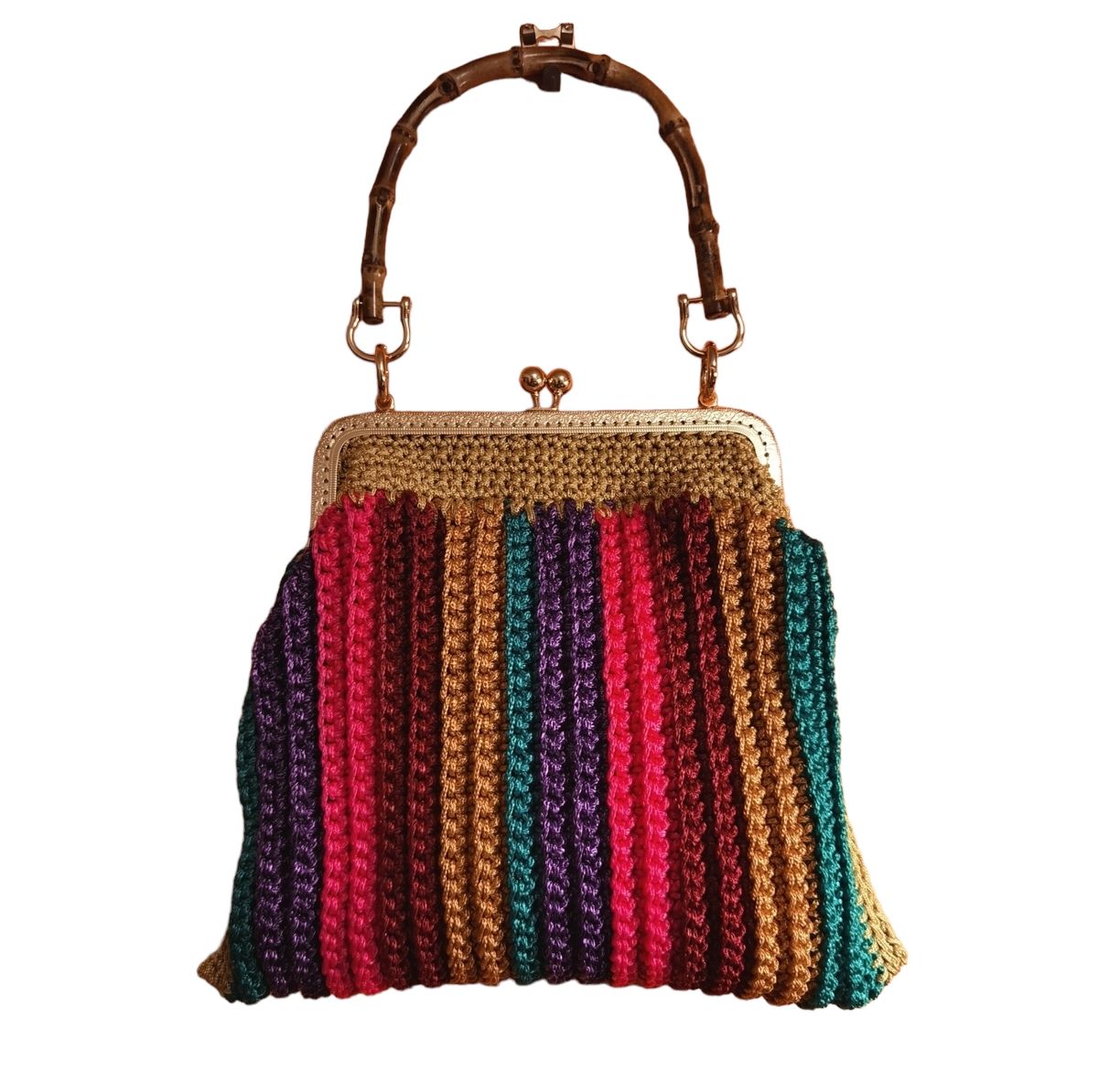 Custommade" "Στελίνα ΙΙ" πολύχρωμη τσάντα vintage style